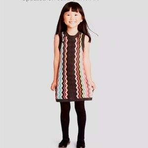 Colorful Zigzag Patterned Kids Sleeveless Top